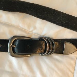 Vintage black leather belt